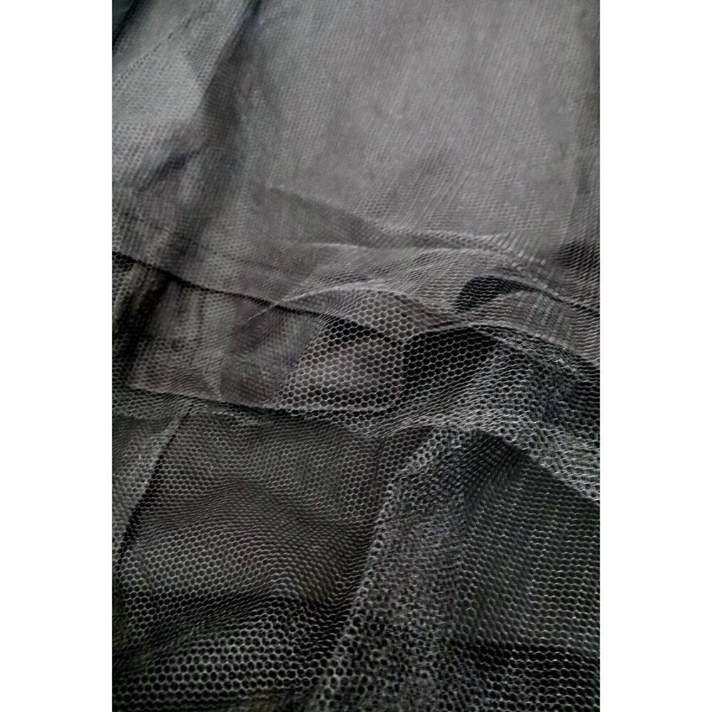 INA Hi Low Hem Cut Out Detail Maxi Dress Faux leather with Lace Black SZ M - Picture 13 of 15